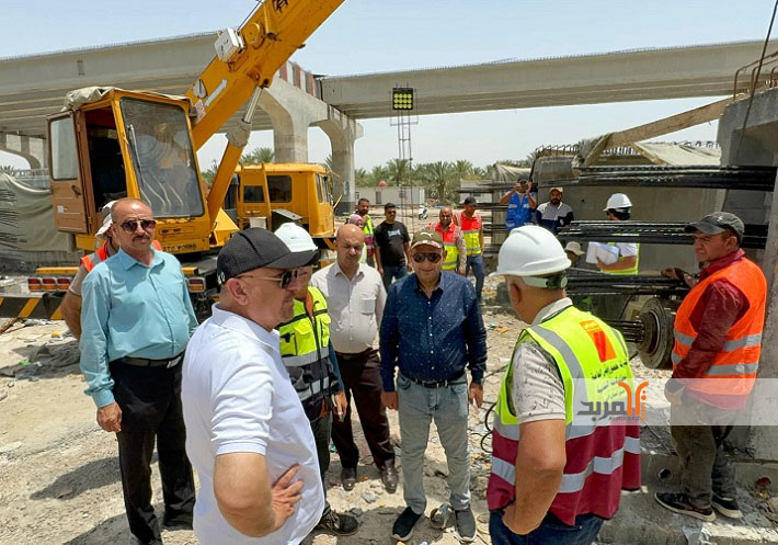 إنجاز 75% من مشروع الجسر الكونكريتي الحولي شمال الناصرية 