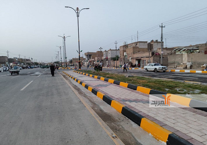 افتتاح مشروع إنشاء شوارع وبنى تحتية في حي الغدير بقضاء سوق الشيوخ في ذي قار 